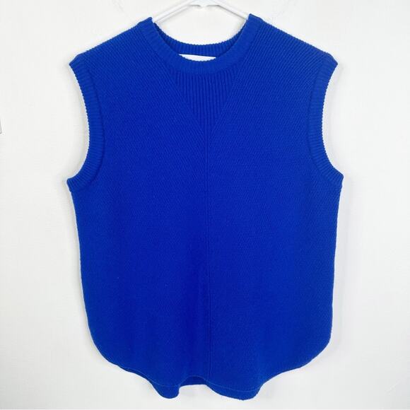 ALEXANDER WANG Women’s Size Small Blue Wool Cashmere Sleeveless Sweater Vest - Picture 1 of 6